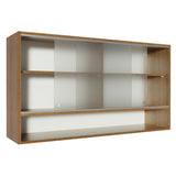 Mueble Superior de Cocina Glamy Marron 120x66cm con Cinco Entrepaños y con Dos Puertas - MUEBLES SUPERIORES DE COCINA | Bylmo