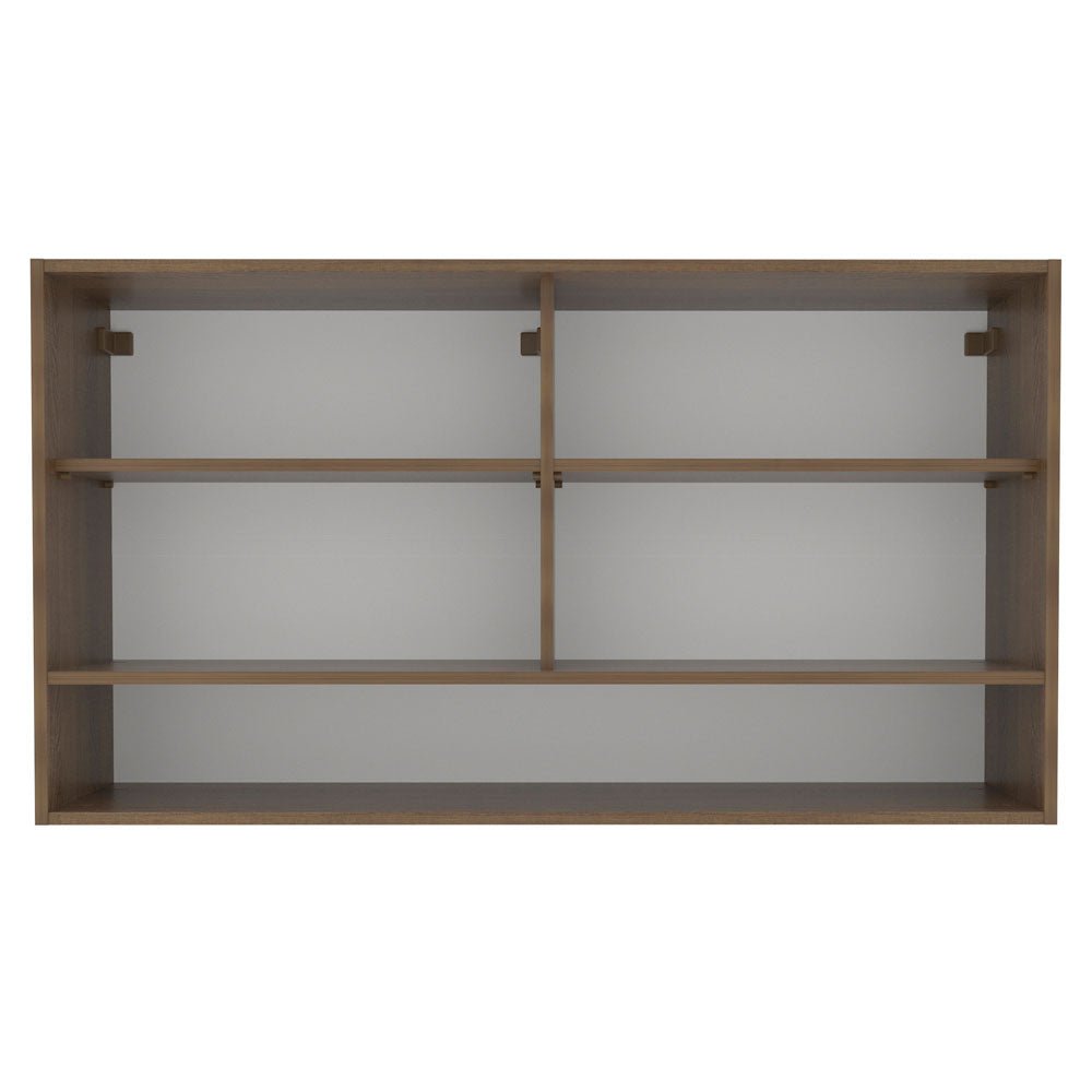Mueble Superior de Cocina Glamy Marron 120x66cm con Cinco Entrepaños y con Dos Puertas - MUEBLES SUPERIORES DE COCINA | Bylmo