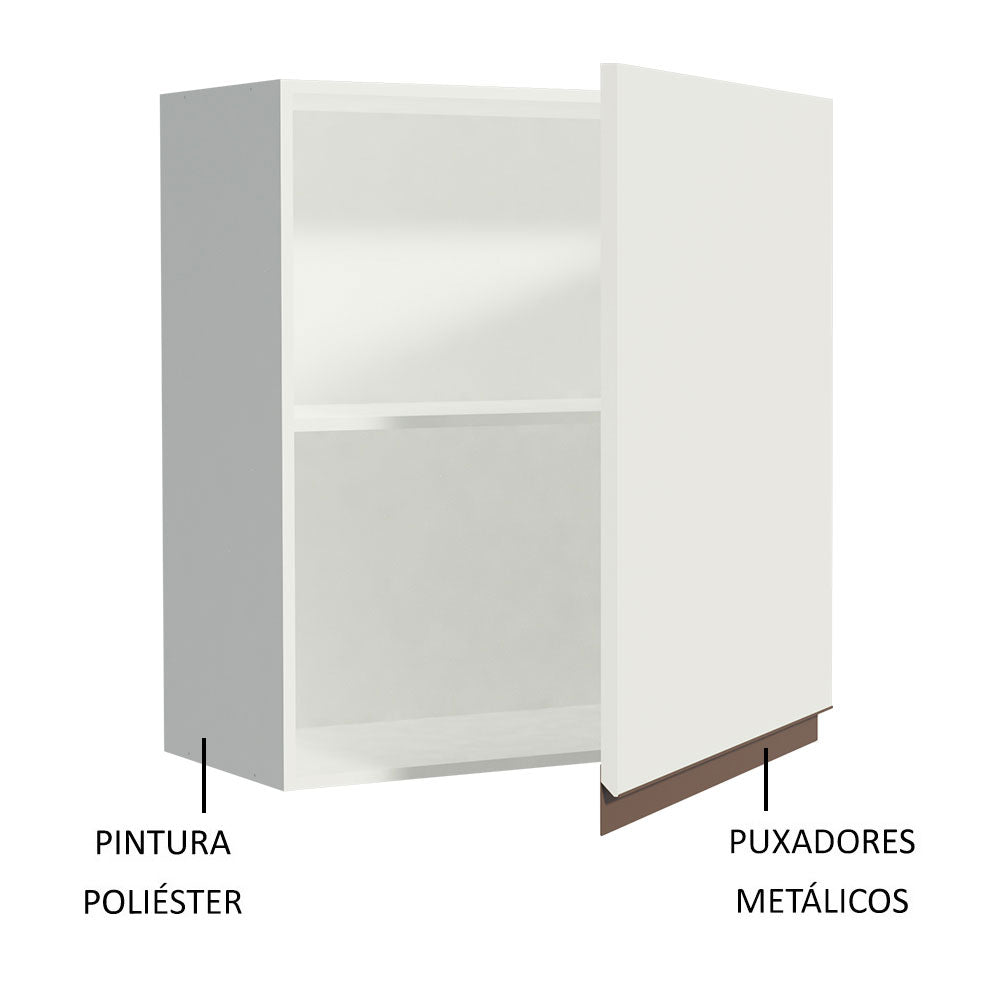 Mueble Superior de Cocina Reims Blanco 60x66cm con Dos Entrepaños y con Una Puerta - MUEBLES SUPERIORES DE COCINA | Bylmo