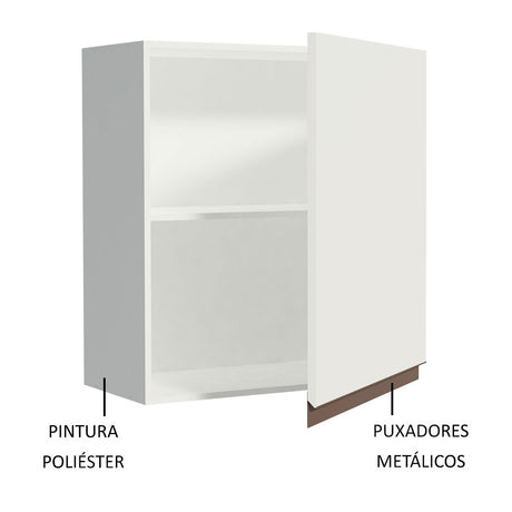 Mueble Superior de Cocina Reims Blanco 60x66cm con Dos Entrepaños y con Una Puerta - MUEBLES SUPERIORES DE COCINA | Bylmo