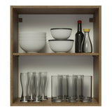 Mueble Superior de Cocina Glamy Marron 60x66cm con Dos Entrepaños y con Una Puerta - MUEBLES SUPERIORES DE COCINA | Bylmo