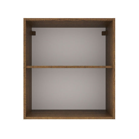 Mueble Superior de Cocina Agata Marron y Blanco 60x66cm con Dos Entrepaños y con Una Puerta - MUEBLES SUPERIORES DE COCINA | Bylmo
