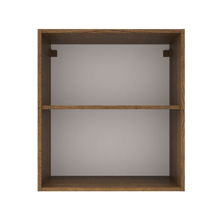 Mueble Superior de Cocina Agata Marron y Crema 60x66cm con Dos Entrepaños y con Una Puerta - MUEBLES SUPERIORES DE COCINA | Bylmo