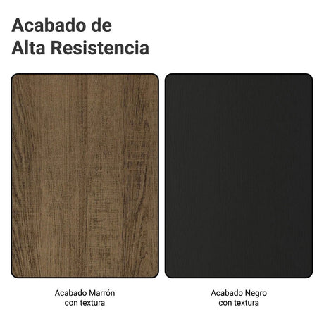 Mueble Superior de Cocina Glamy Marron y Negro 60x66cm con Dos Entrepaños y con Una Puerta - MUEBLES SUPERIORES DE COCINA | Bylmo