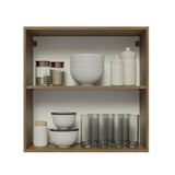 Mueble Superior de Cocina Glamy Marron 70x66cm con Dos Entrepaños y con Dos Puertas - MUEBLES SUPERIORES DE COCINA | Bylmo