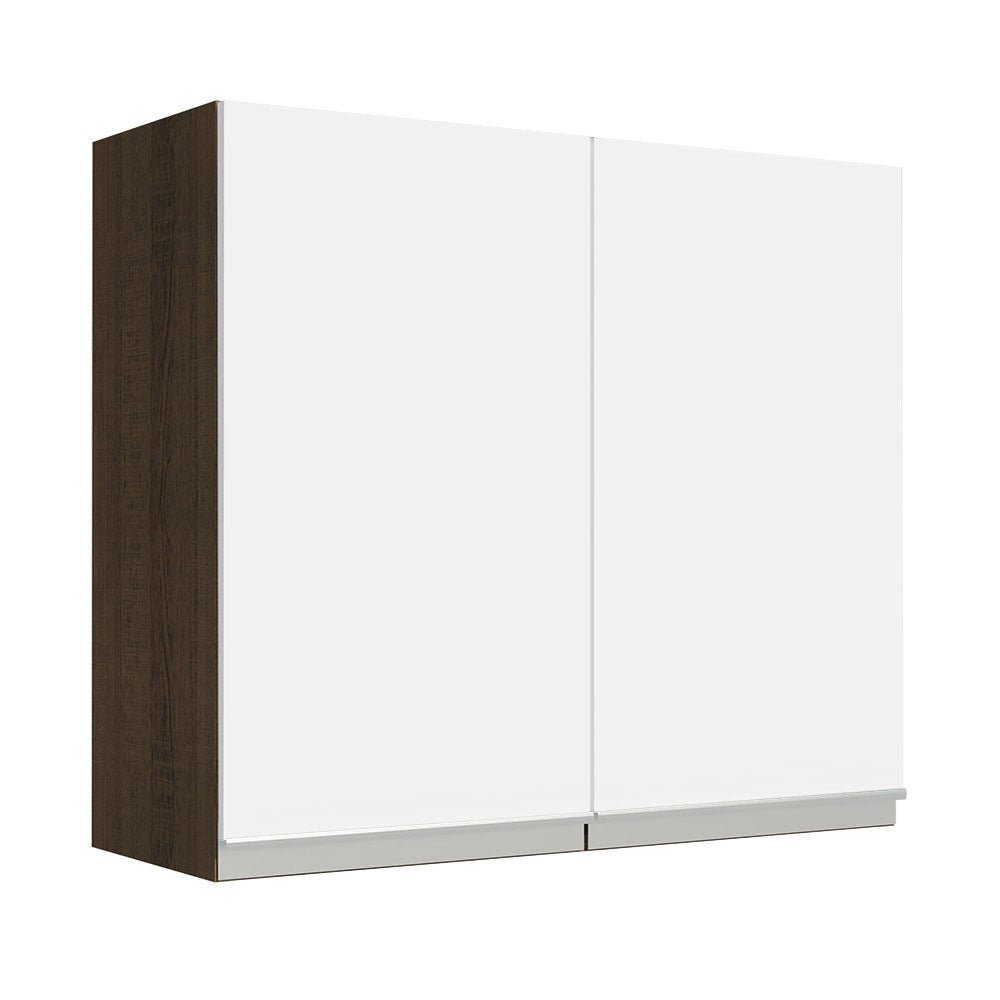Mueble Superior de Cocina Glamy Marron y Blanco 70x66cm con Dos Entrepaños y con Dos Puertas - MUEBLES SUPERIORES DE COCINA | Bylmo