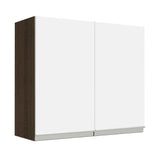 Mueble Superior de Cocina Glamy Marron y Blanco 70x66cm con Dos Entrepaños y con Dos Puertas - MUEBLES SUPERIORES DE COCINA | Bylmo