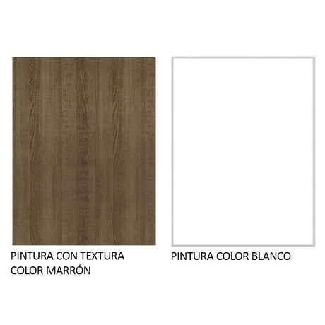 Mueble Superior de Cocina Glamy Marron y Blanco 70x66cm con Dos Entrepaños y con Dos Puertas - MUEBLES SUPERIORES DE COCINA | Bylmo