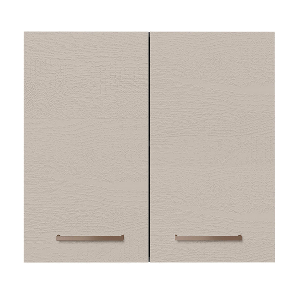 Mueble Superior de Cocina Agata Marron y Crema 70x66cm con Dos Entrepaños y con Dos Puertas - MUEBLES SUPERIORES DE COCINA | Bylmo