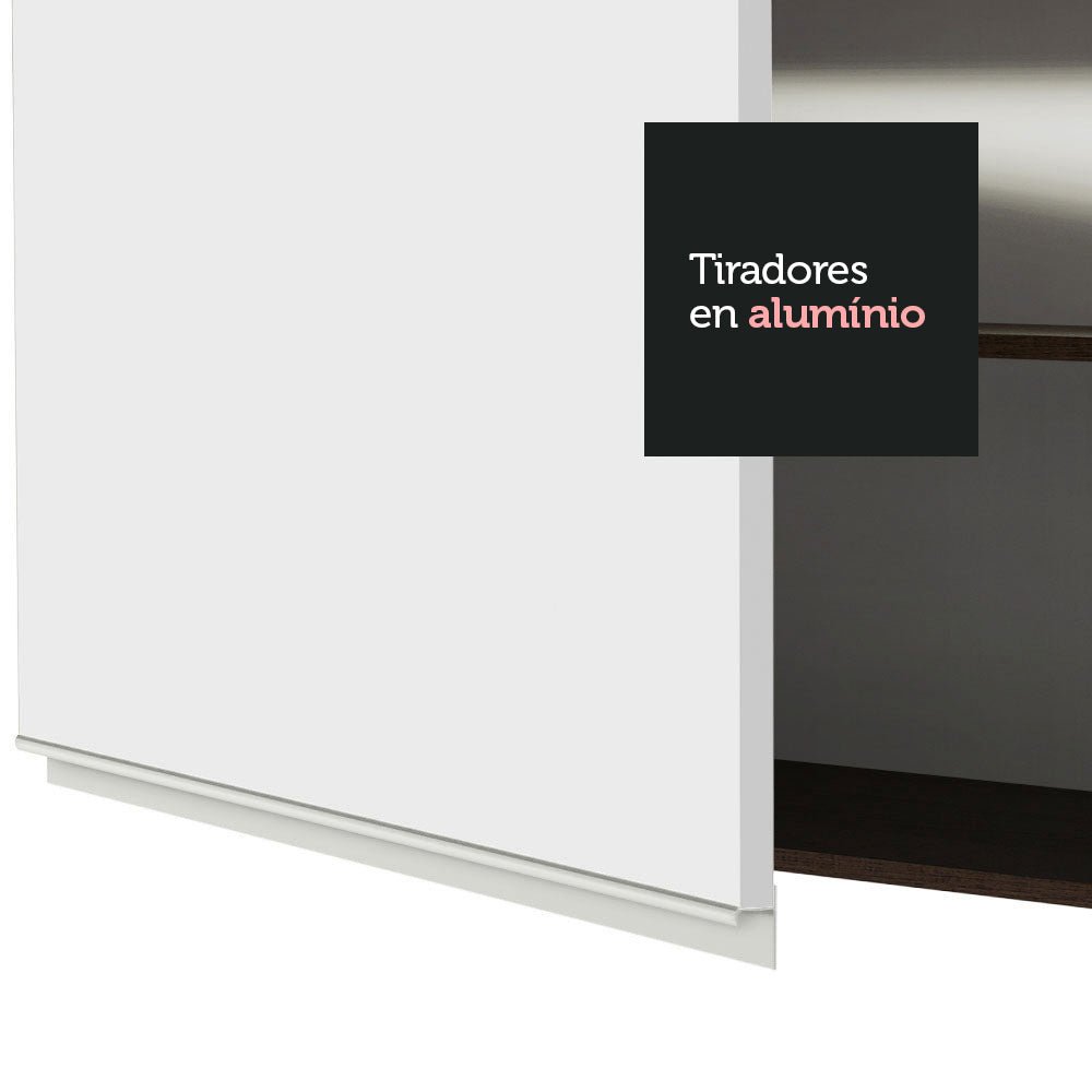 Mueble Superior de Cocina Glamy Marron y Blanco 70x33cm con Un Entrepaño y con Una Puerta - MUEBLES SUPERIORES DE COCINA | Bylmo