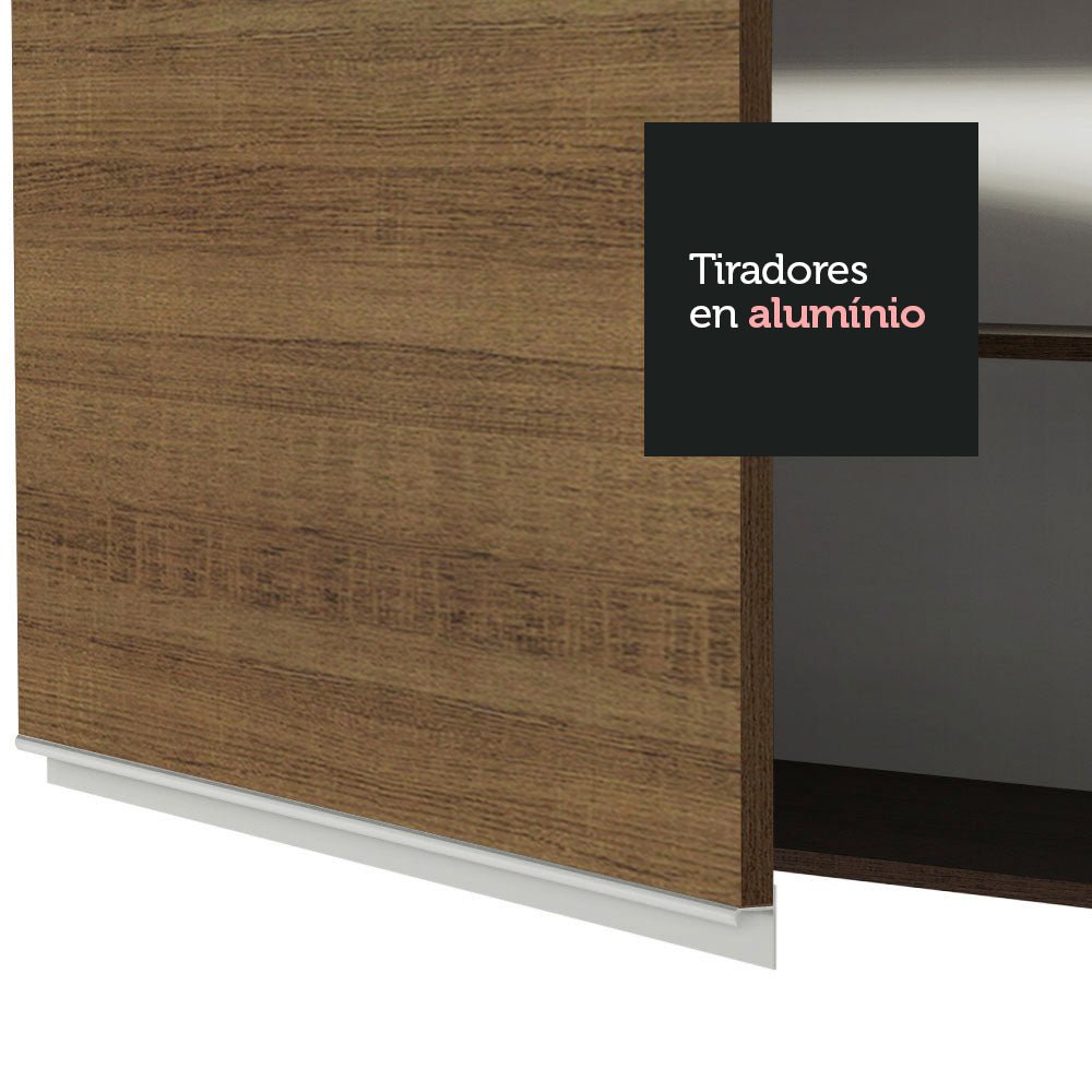 Mueble Superior de Cocina Glamy Marron 94x66cm con Dos Entrepaños y con Una Puerta - MUEBLES SUPERIORES DE COCINA | Bylmo