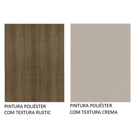 Mueble Superior de Cocina Agata Marron y Crema 94x66cm con Dos Entrepaños y con Una Puerta - MUEBLES SUPERIORES DE COCINA | Bylmo