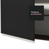 Mueble Superior de Cocina Glamy Marron y Negro 94x66cm con Dos Entrepaños y con Una Puerta - MUEBLES SUPERIORES DE COCINA | Bylmo