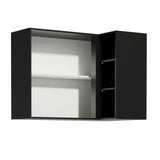 Mueble Superior de Cocina Reims Negro 90x66cm con Cinco Entrepaños y con Una Puerta - MUEBLES SUPERIORES DE COCINA | Bylmo