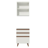 Combo Mueble Superior e Inferior de Cocina Reims Blanco 60x210cm con Mesón de Madera Aglomerada MPD y sin Estufa - MUEBLES INFERIORES DE COCINA | Bylmo