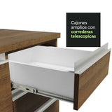 Cocina Integral Esquinero Modular Glamy Marron 399x225cm sin Mesón sin Estufa con Tres Cajones y con Veintitrés Entrepaños - COCINAS | Bylmo