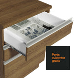 Cocina Integral Esquinero Modular Glamy Marron 399x225cm sin Mesón sin Estufa con Tres Cajones y con Veintitrés Entrepaños - COCINAS | Bylmo
