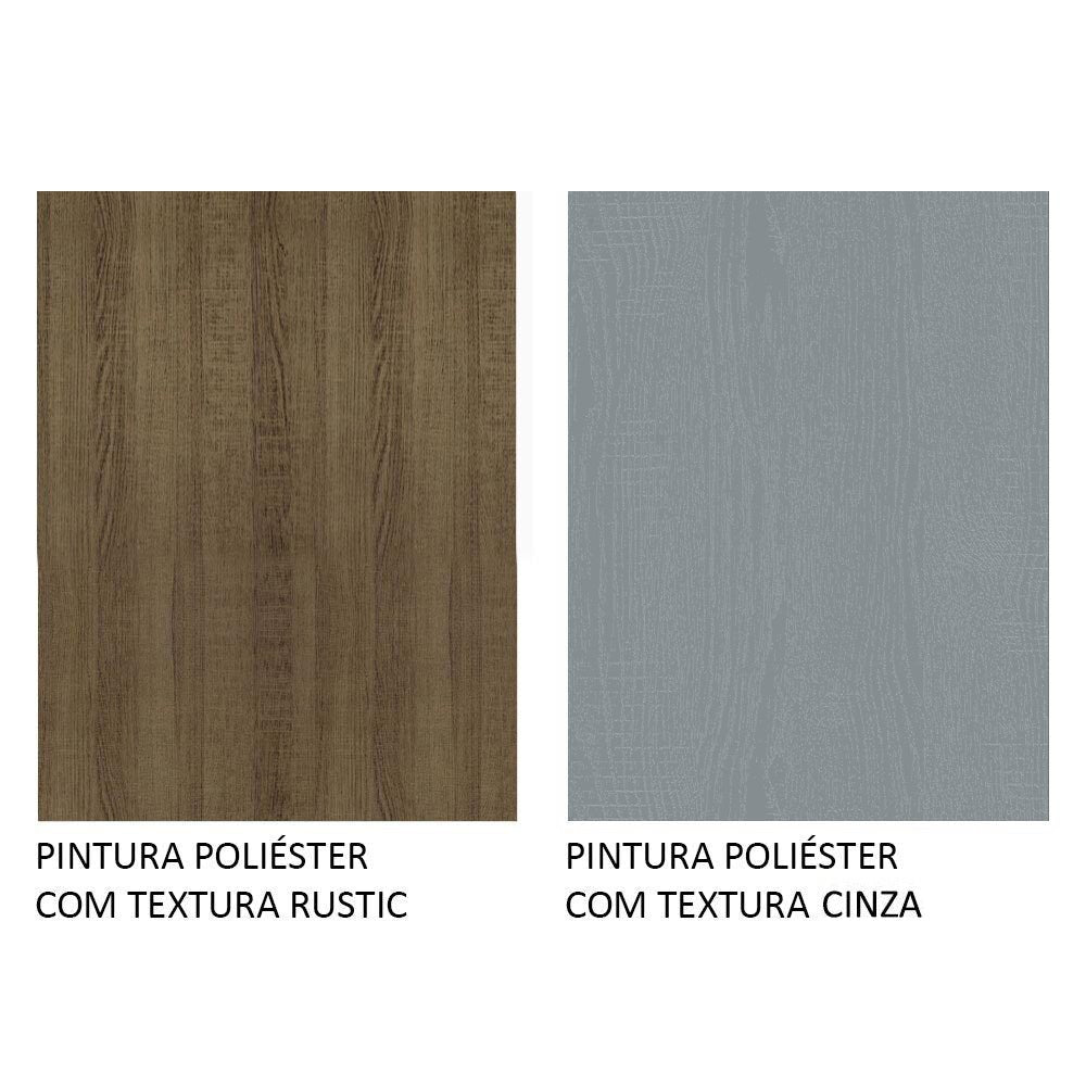 Cocina Integral Modular Emilly Marron y Gris 105x186cm con Mesón de Madera Aglomerada Mdp sin Estufa con Un Cajón y con Cinco Entrepaños - COCINAS | Bylmo