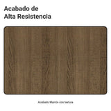 Cocina Integral Modular Emilly Dance Marron 169x186cm con Mesón de Madera Aglomerada Mdp sin Estufa con Un Cajón y con Diez Entrepaños - COCINAS | Bylmo