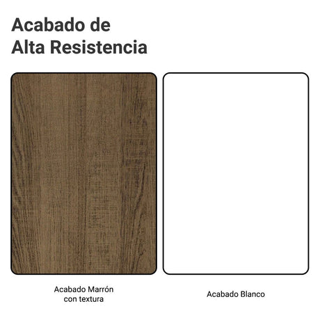 Cocina Integral Modular Glamy Marron y Blanco 240x225cm sin Mesón sin Estufa con Dos Cajones y con Diez Entrepaños - COCINAS | Bylmo