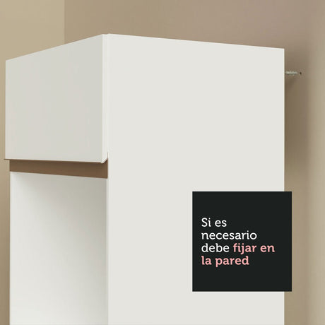 Cocina Integral Modular Reims Blanco 260x210cm con Mesón de Madera Aglomerada Mdp sin Estufa con Un Cajón y con Catorce Entrepaños - COCINAS | Bylmo