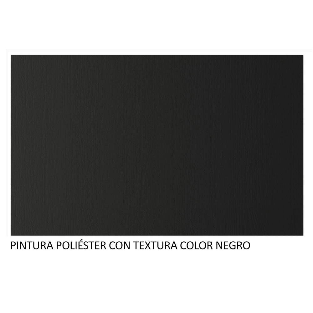 Cocina Integral Modular Reims Negro 320x210cm con Mesón de Madera Aglomerada Mdp sin Estufa con Tres Cajones y con Quince Entrepaños - COCINAS | Bylmo