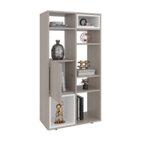 Biblioteca Momi Bardolino y Blanco 61.6x120cm Rectangular con Ocho Compartimientos y Seis Entrepaños - BIBLIOTECAS Y ESTANTERIAS | Bylmo