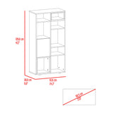 Biblioteca Momi Bardolino y Blanco 61.6x120cm Rectangular con Ocho Compartimientos y Seis Entrepaños - BIBLIOTECAS Y ESTANTERIAS | Bylmo