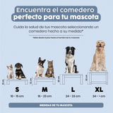 Comedero Ekopet Negro 46x22cm Antirreflujo con Dos Tazones y para Perro Mediano - COMEDEROS PARA MASCOTAS | Bylmo