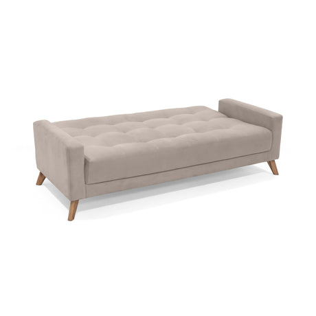 Sofá Cama Sahara Taupe 206x82cm De Tres Puestos Reclinable y con Apoya Brazos - SOFAS Y POLTRONAS | Bylmo
