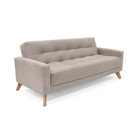 Sofá Cama Sahara Taupe 206x82cm De Tres Puestos Reclinable y con Apoya Brazos - SOFAS Y POLTRONAS | Bylmo