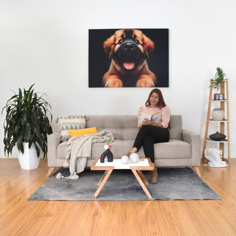 Sofá Cama Sahara Taupe 206x82cm De Tres Puestos Reclinable y con Apoya Brazos - SOFAS Y POLTRONAS | Bylmo