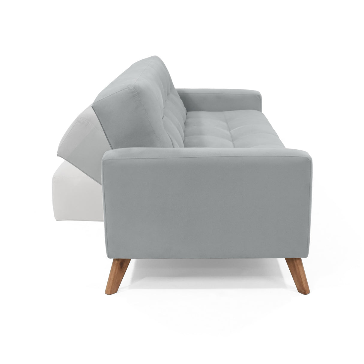 Sofá Cama Sahara Plata 206x82cm De Tres Puestos Reclinable y con Apoya Brazos - SOFAS Y POLTRONAS | Bylmo