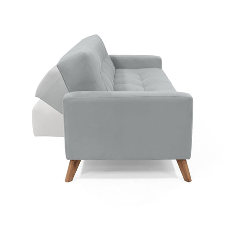 Sofá Cama Sahara Plata 206x82cm De Tres Puestos Reclinable y con Apoya Brazos - SOFAS Y POLTRONAS | Bylmo