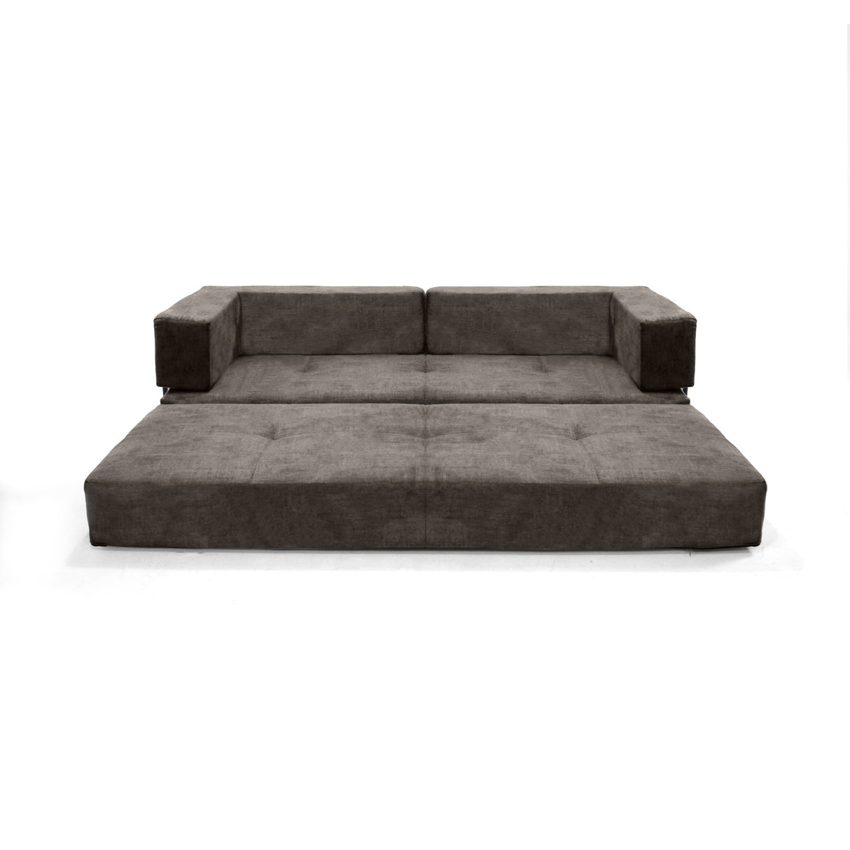 Sofá Cama Nablus Taupe 196x68cm De Tres Puestos y con Apoya Brazos - SOFAS Y POLTRONAS | Bylmo