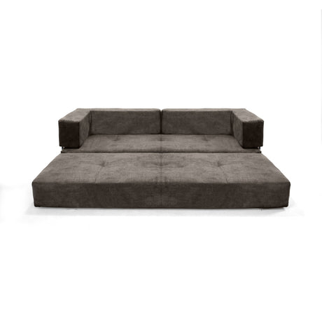 Sofá Cama Nablus Taupe 196x68cm De Tres Puestos y con Apoya Brazos - SOFAS Y POLTRONAS | Bylmo