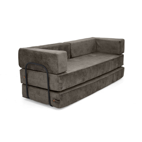 Sofá Cama Nablus Taupe 196x68cm De Tres Puestos y con Apoya Brazos - SOFAS Y POLTRONAS | Bylmo