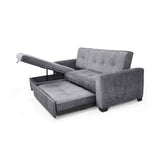 Sofá en L Atlas Gris 220x92cm De Tres Puestos Reclinable con Almacenamiento Derecho y con Apoya Brazos