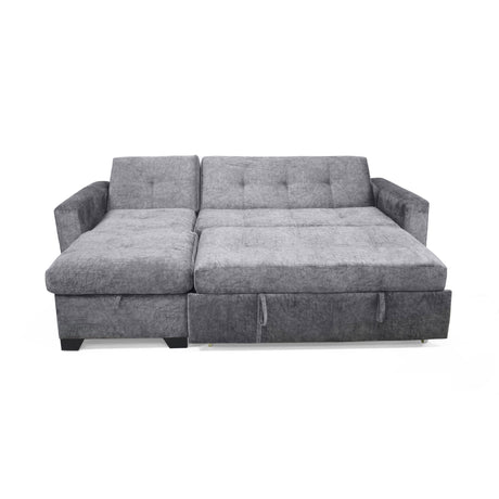 Sofá en L Atlas Gris 220x92cm De Tres Puestos Reclinable con Almacenamiento Derecho y con Apoya Brazos - SOFAS Y POLTRONAS | Bylmo
