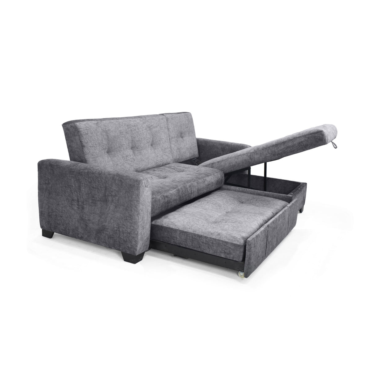 Sofá en L Atlas Gris 220x92cm De Tres Puestos Reclinable con Almacenamiento Izquierdo y con Apoya Brazos - SOFAS Y POLTRONAS | Bylmo