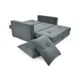 Sofá Cama Torino Gris 147x87cm De Dos Puestos Reclinable y con Apoya Brazos - SOFAS Y POLTRONAS | Bylmo
