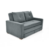 Sofá Cama Torino Gris 147x87cm De Dos Puestos Reclinable y con Apoya Brazos - SOFAS Y POLTRONAS | Bylmo