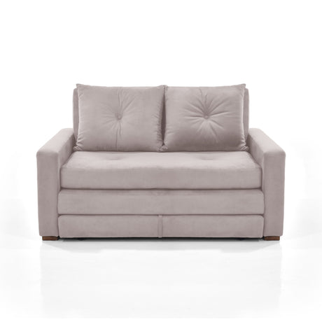 Sofá Cama Torino Taupe 147x87cm De Dos Puestos Reclinable y con Apoya Brazos - SOFAS Y POLTRONAS | Bylmo