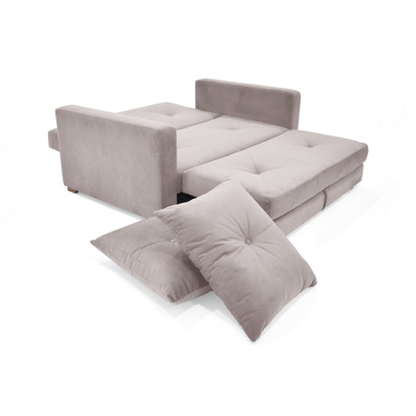 Sofá Cama Torino Taupe 147x87cm De Dos Puestos Reclinable y con Apoya Brazos - SOFAS Y POLTRONAS | Bylmo