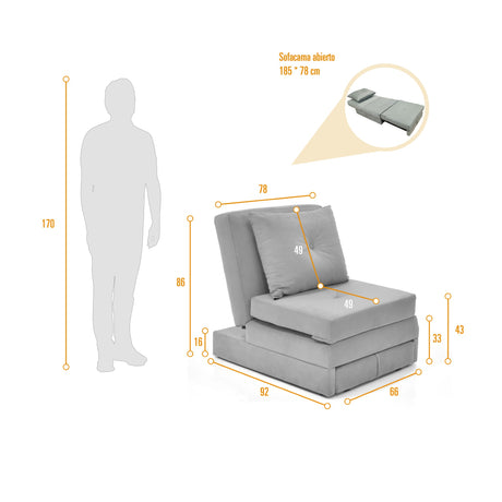 Poltrona Torino Mostaza 78x86cm De Un Puesto Reclinable - SOFAS Y POLTRONAS | Bylmo