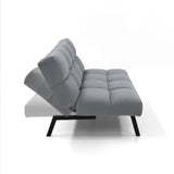 Sofá Cama Nivala Gris 187x83cm De Tres Puestos Reclinable y sin Apoya Brazos - SOFAS Y POLTRONAS | Bylmo