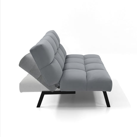 Sofá Cama Nivala Gris 187x83cm De Tres Puestos Reclinable y sin Apoya Brazos - SOFAS Y POLTRONAS | Bylmo