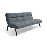 Sofá Cama Nivala Gris 187x83cm De Tres Puestos Reclinable y sin Apoya Brazos - SOFAS Y POLTRONAS | Bylmo