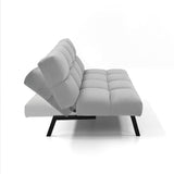 Sala Nivala Plata y Mostaza 187x83cm De Cuatro Puestos Reclinable y sin Apoya Brazos - SOFAS Y POLTRONAS | Bylmo