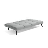 Sala Nivala Plata y Mostaza 187x83cm De Cuatro Puestos Reclinable y sin Apoya Brazos - SOFAS Y POLTRONAS | Bylmo